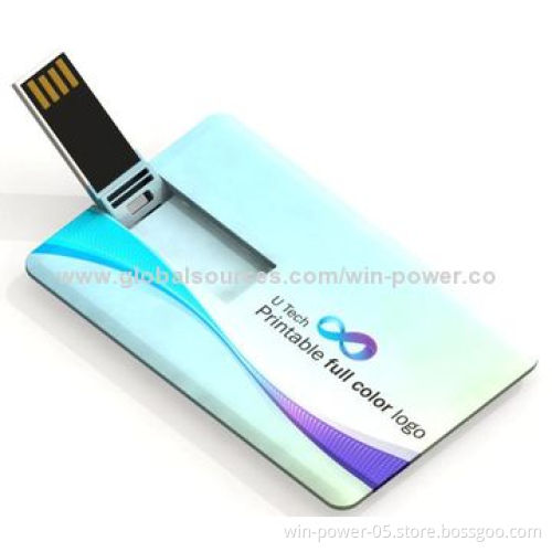 Card-shaped USB Flash Drive, Full Color Photos Printing on Both Sides